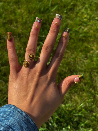 Healing Crystal Rings
