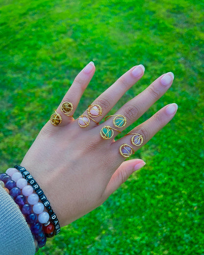 Healing Crystal Rings