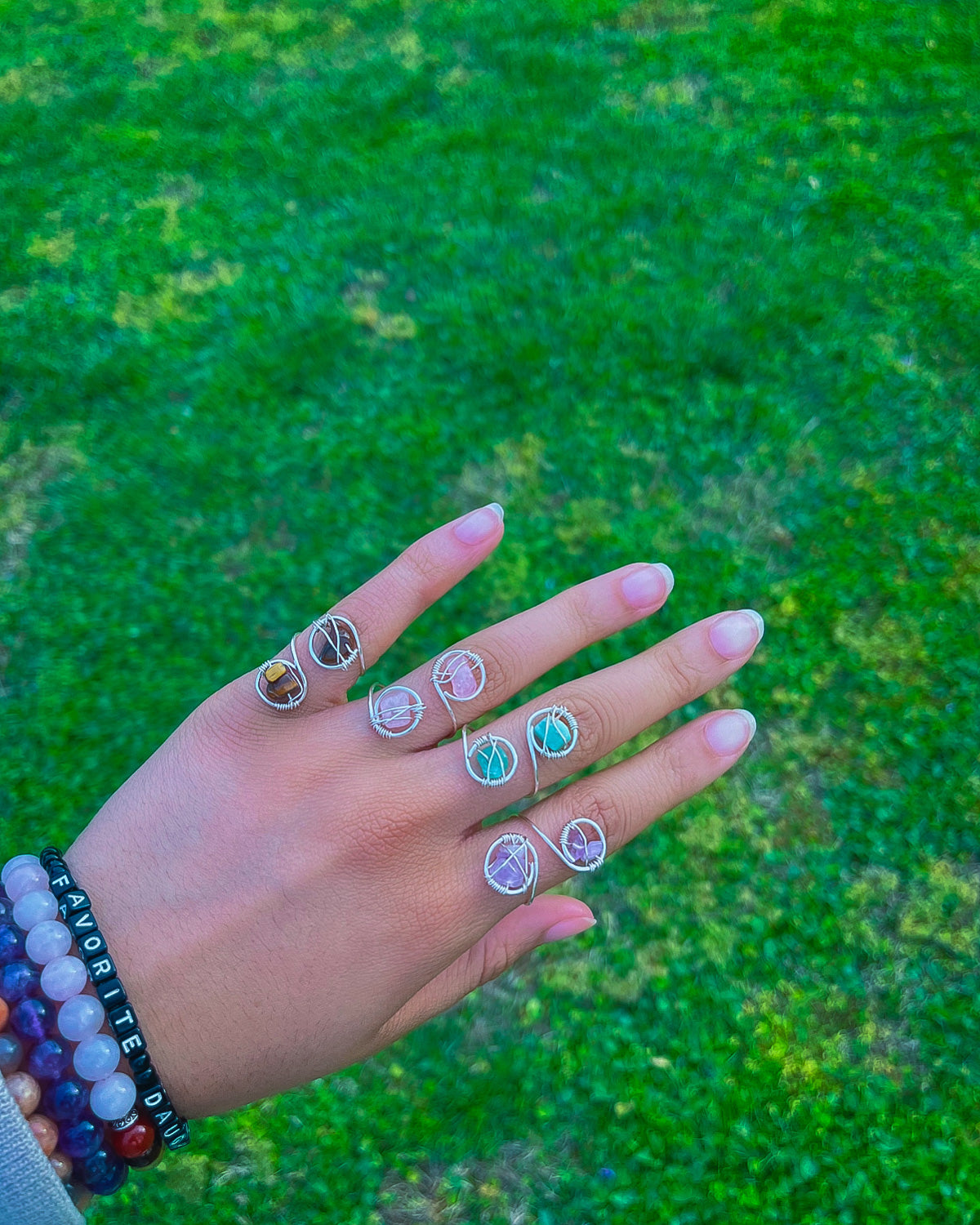 Healing Crystal Rings