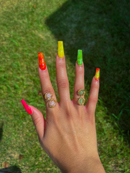 Healing Crystal Rings