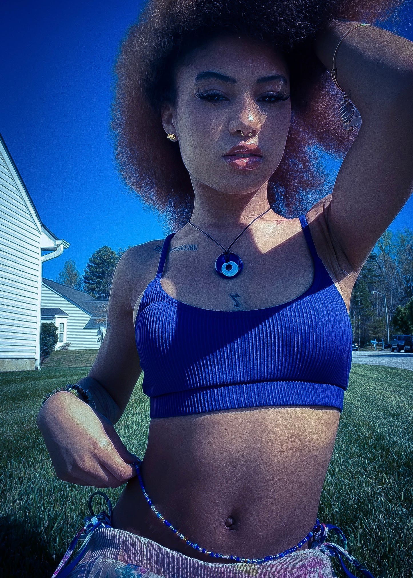 Blue 3rd Eye Chakra Waist Beads