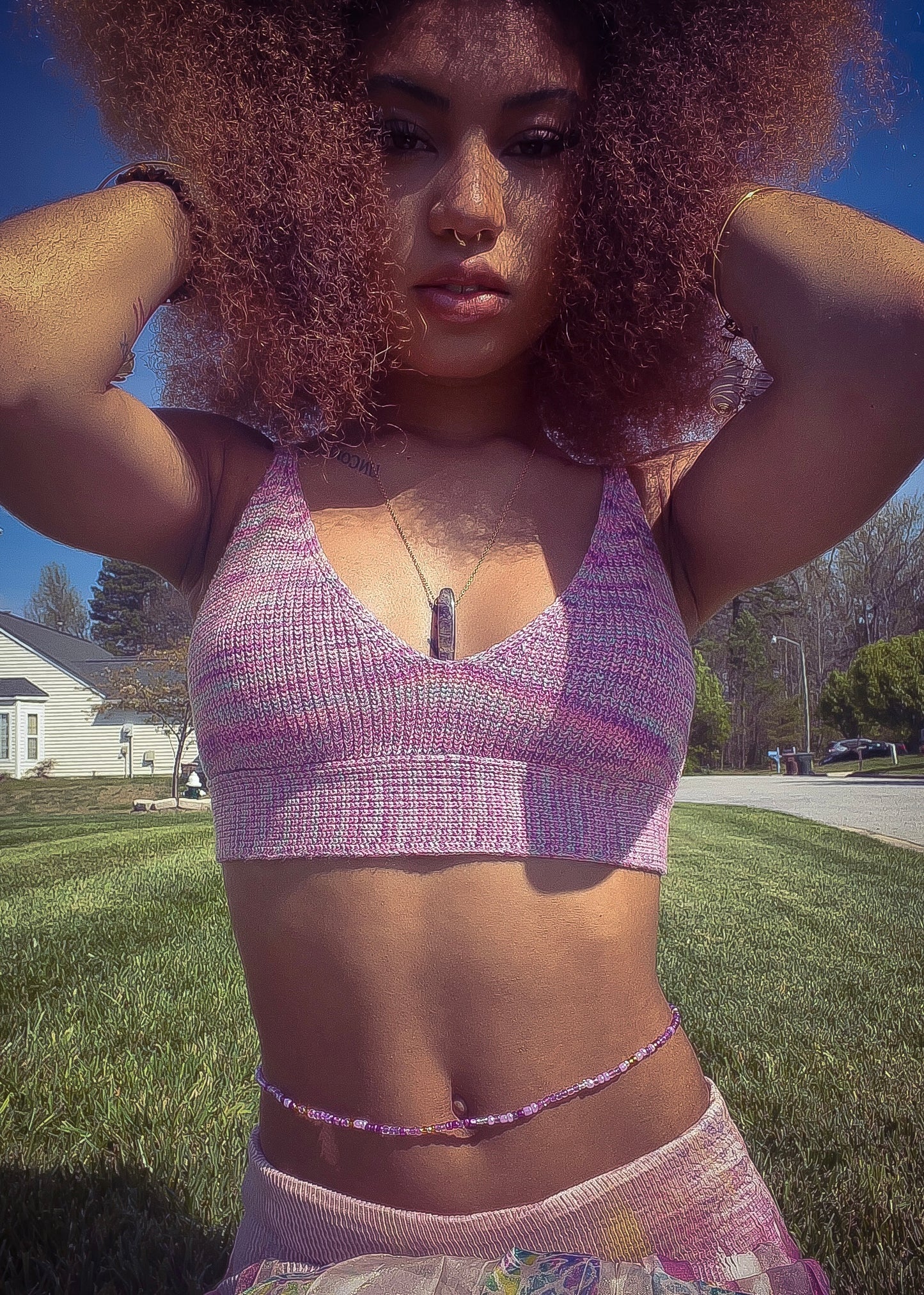 Purple Crown Chakra Waist Beads