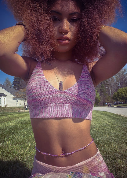 Purple Crown Chakra Waist Beads