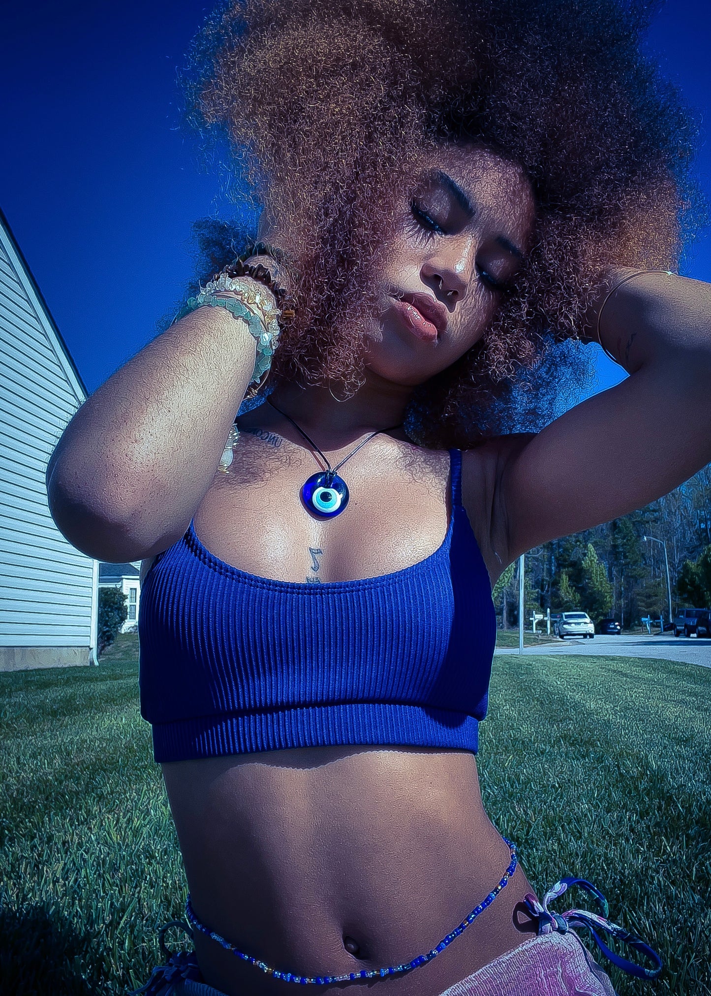 Blue 3rd Eye Chakra Waist Beads